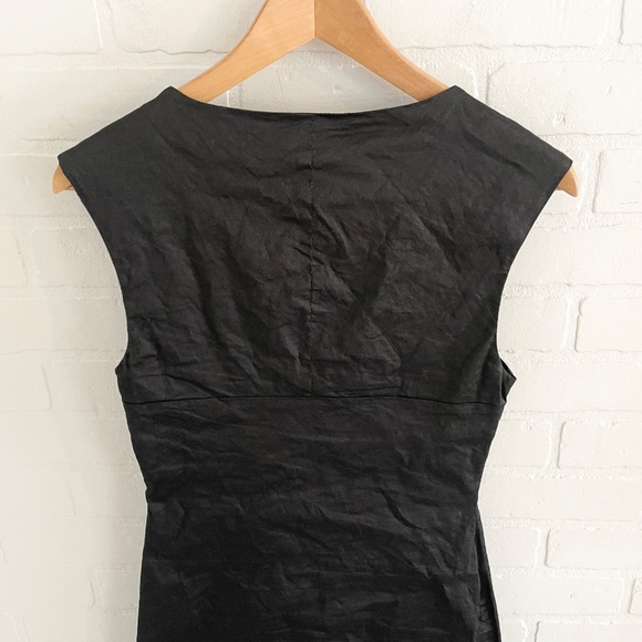 Sarah Pacini Mini Dress Designer Shiny Cotton metallic blend Black Sz S - Picture 12 of 13